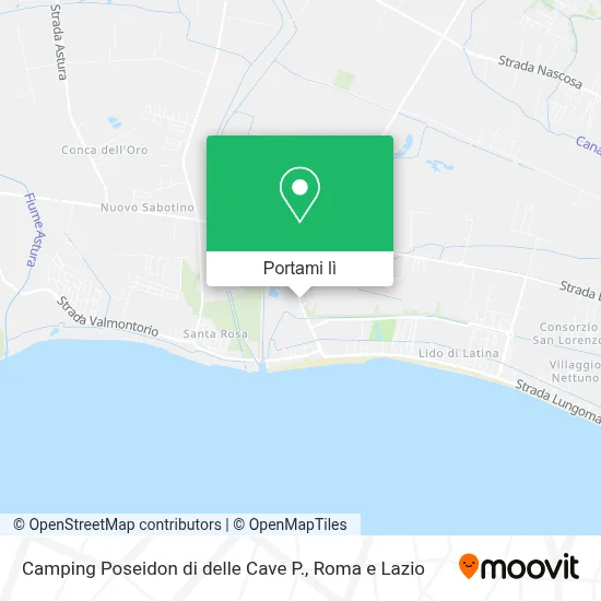 Mappa Camping Poseidon di delle Cave P.