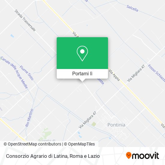 Mappa Consorzio Agrario di Latina