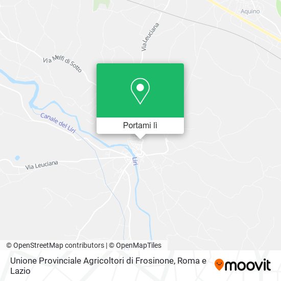 Mappa Unione Provinciale Agricoltori di Frosinone