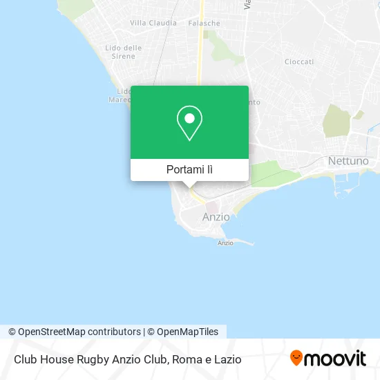 Mappa Club House Rugby Anzio Club