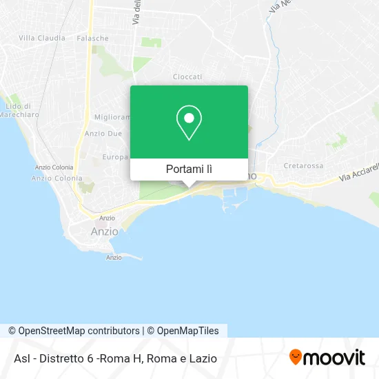 Mappa Asl - Distretto 6 -Roma H