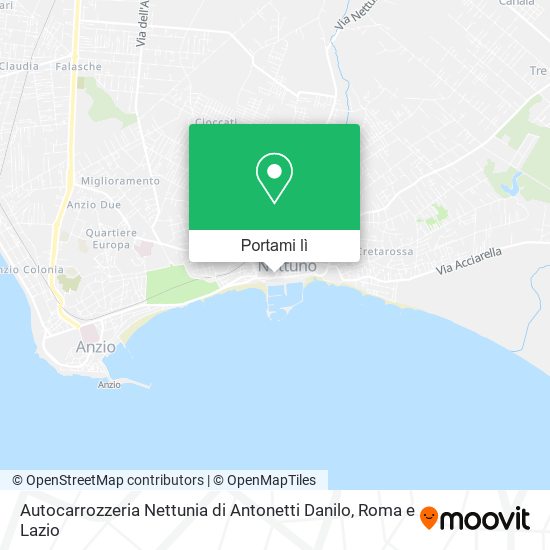 Mappa Autocarrozzeria Nettunia di Antonetti Danilo