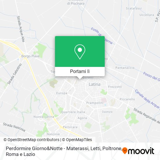 Mappa Perdormire Giorno&Notte - Materassi, Letti, Poltrone