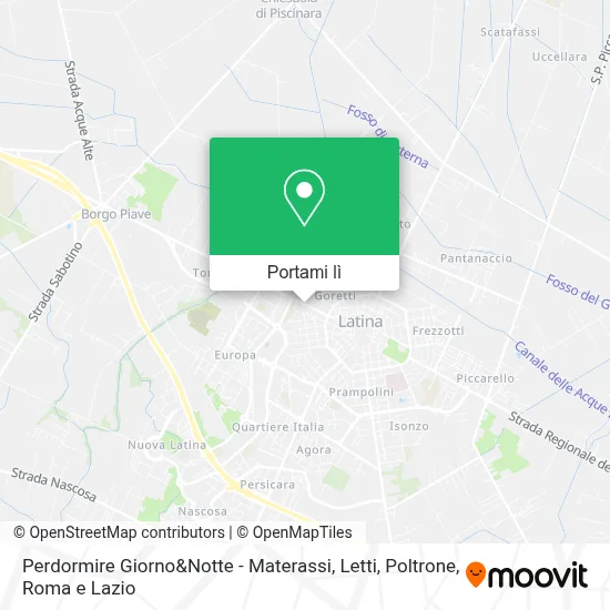 Mappa Perdormire Giorno&Notte - Materassi, Letti, Poltrone