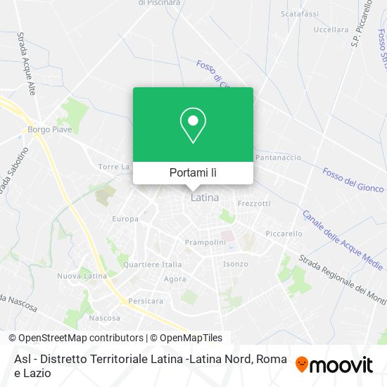 Mappa Asl - Distretto Territoriale Latina -Latina Nord