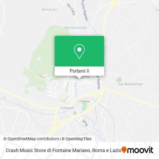 Mappa Crash Music Store di Fontaine Mariano