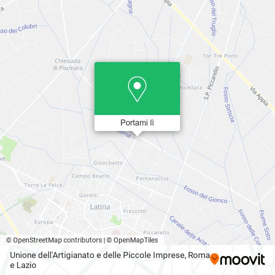 Mappa Unione dell'Artigianato e delle Piccole Imprese