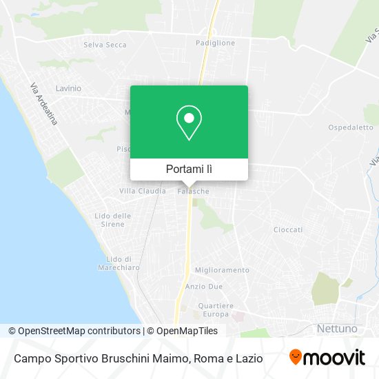 Mappa Campo Sportivo Bruschini Maimo