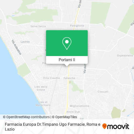 Mappa Farmacia Europa Dr.Timpano Ugo Farmacie
