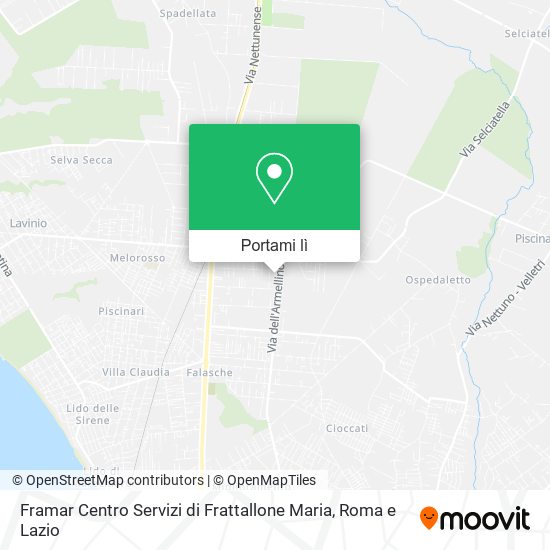 Mappa Framar Centro Servizi di Frattallone Maria
