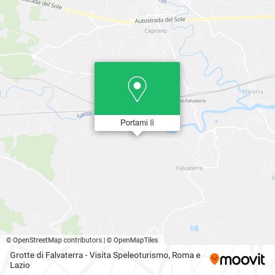Mappa Grotte di Falvaterra - Visita Speleoturismo