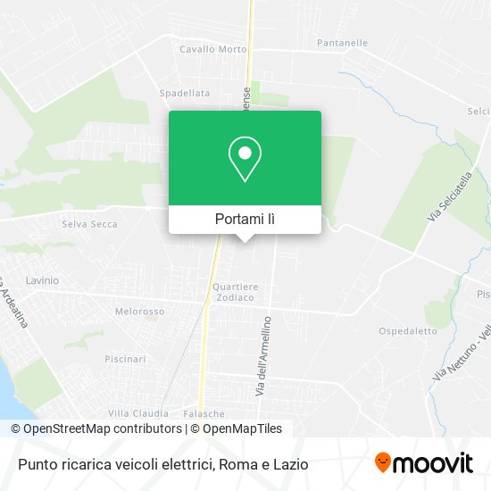 Mappa Punto ricarica veicoli elettrici
