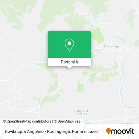 Mappa Bevilacqua Angelino - Roccagorga