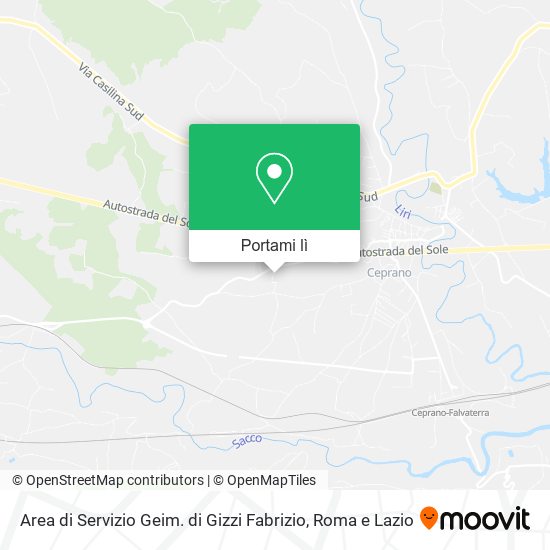 Mappa Area di Servizio Geim. di Gizzi Fabrizio