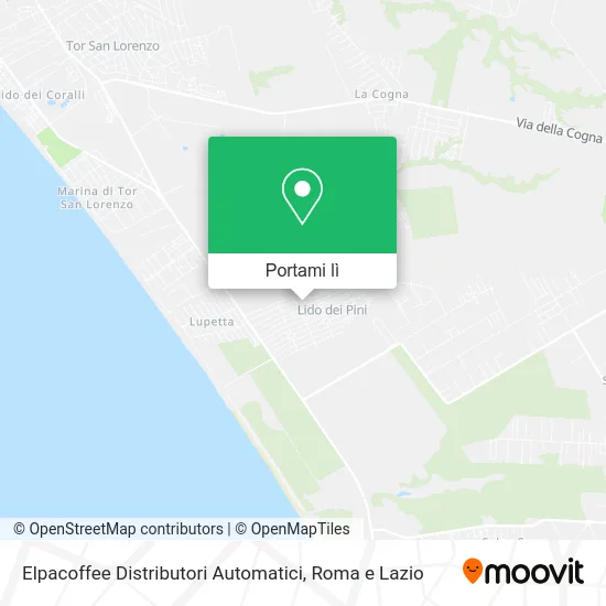 Mappa Elpacoffee Distributori Automatici