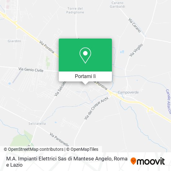 Mappa M.A. Impianti Elettrici Sas di Mantese Angelo