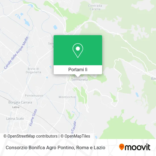Mappa Consorzio Bonifca Agro Pontino