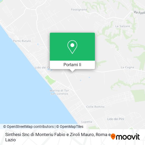 Mappa Sinthesi Snc di Monteriu Fabio e Ziroli Mauro