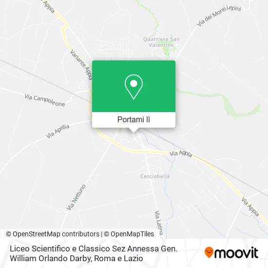 Mappa Liceo Scientifico e Classico Sez Annessa Gen. William Orlando Darby
