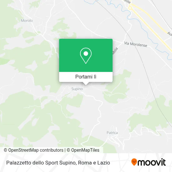 Mappa Palazzetto dello Sport Supino