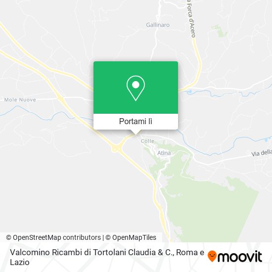 Mappa Valcomino Ricambi di Tortolani Claudia & C.