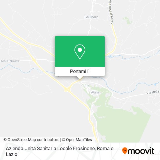 Mappa Azienda Unità Sanitaria Locale Frosinone