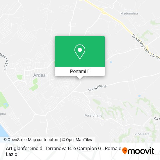 Mappa Artigianfer Snc di Terranova B. e Campion G.
