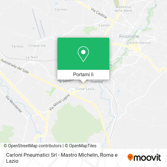 Mappa Carloni Pneumatici Srl - Mastro Michelin
