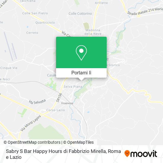 Mappa Sabry S Bar Happy Hours di Fabbrizio Mirella