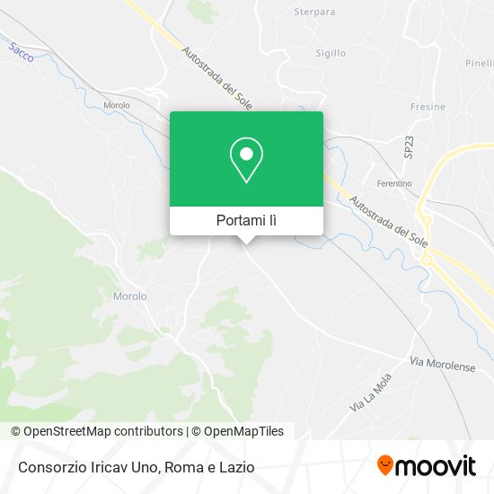 Mappa Consorzio Iricav Uno
