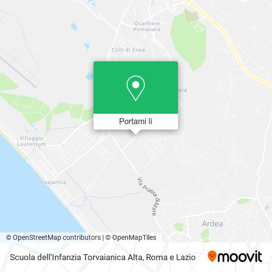 Mappa Scuola dell'Infanzia Torvaianica Alta