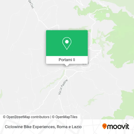 Mappa Ciclowine Bike Experiences