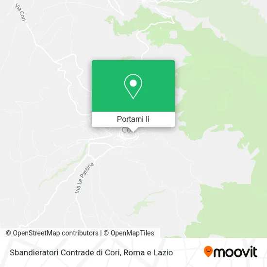 Mappa Sbandieratori Contrade di Cori