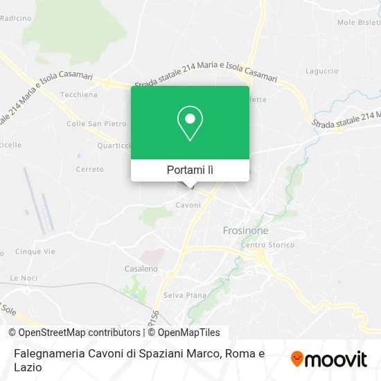 Mappa Falegnameria Cavoni di Spaziani Marco