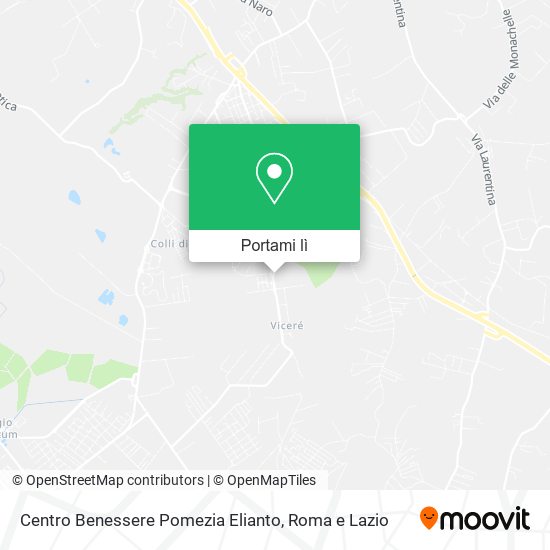 Mappa Centro Benessere Pomezia Elianto