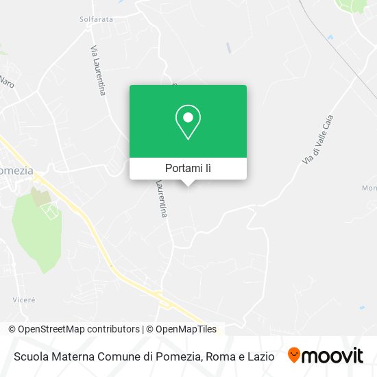 Mappa Scuola Materna Comune di Pomezia