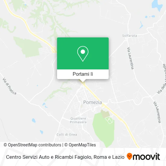 Mappa Centro Servizi Auto e Ricambi Fagiolo