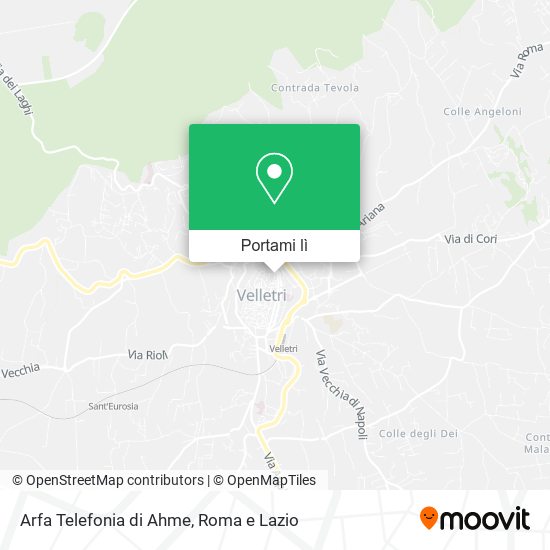 Mappa Arfa Telefonia di Ahme