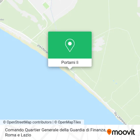 Mappa Comando Quartier Generale della Guardia di Finanza