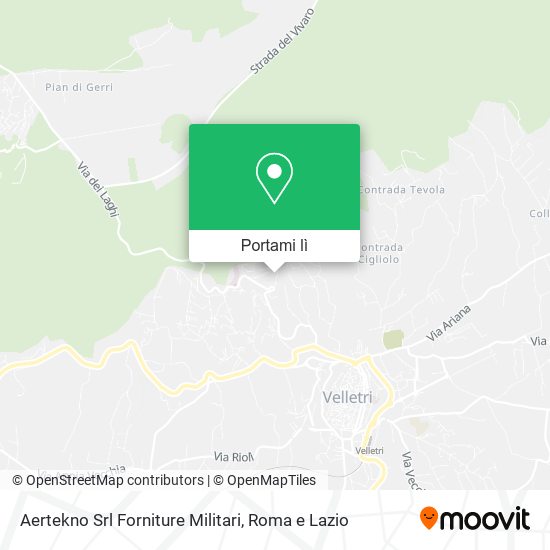 Mappa Aertekno Srl Forniture Militari