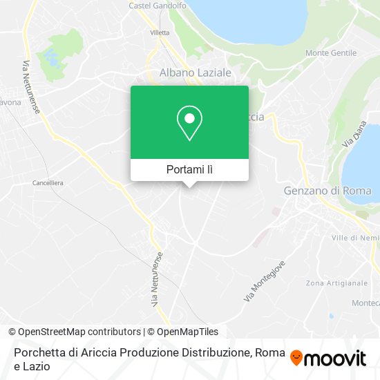 Mappa Porchetta di Ariccia Produzione Distribuzione