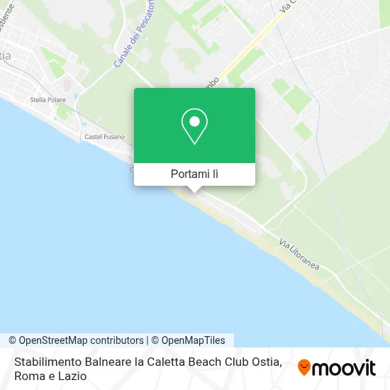Mappa Stabilimento Balneare la Caletta Beach Club Ostia