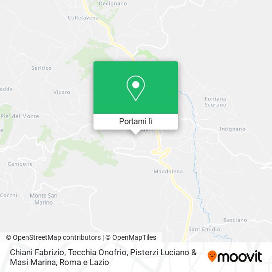 Mappa Chiani Fabrizio, Tecchia Onofrio, Pisterzi Luciano & Masi Marina