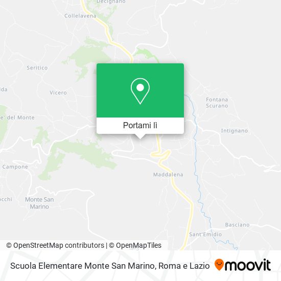 Mappa Scuola Elementare Monte San Marino