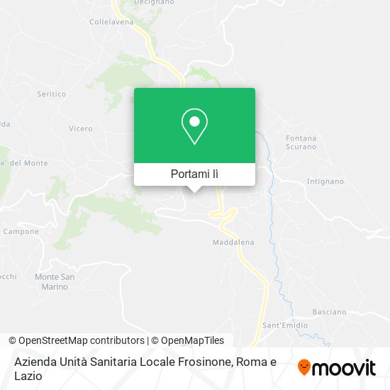 Mappa Azienda Unità Sanitaria Locale Frosinone