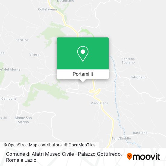 Mappa Comune di Alatri Museo Civile - Palazzo Gottifredo