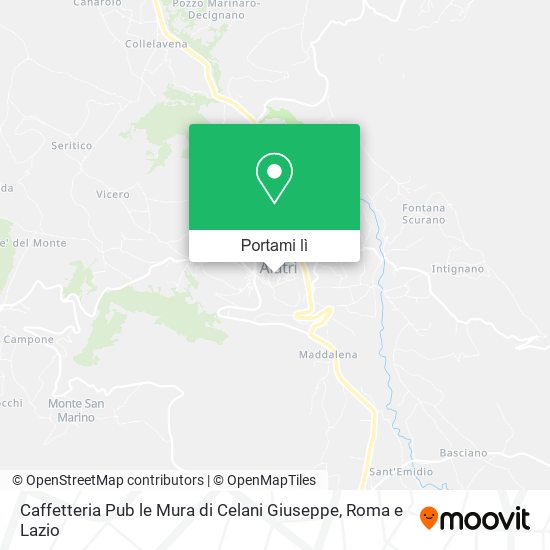 Mappa Caffetteria Pub le Mura di Celani Giuseppe