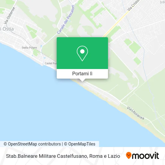 Mappa Stab.Balneare Militare Castelfusano