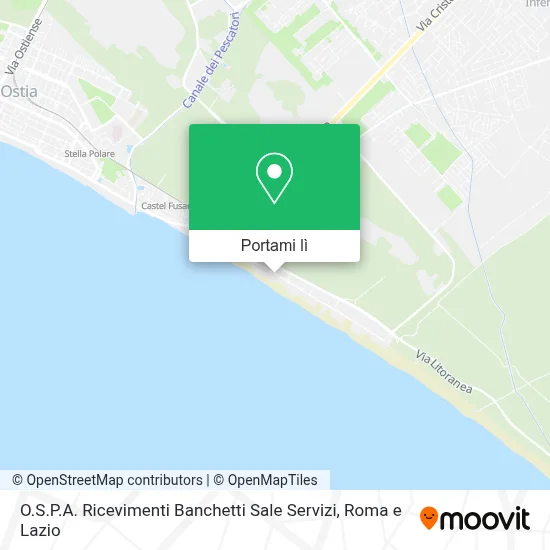 Mappa O.S.P.A. Ricevimenti Banchetti Sale Servizi