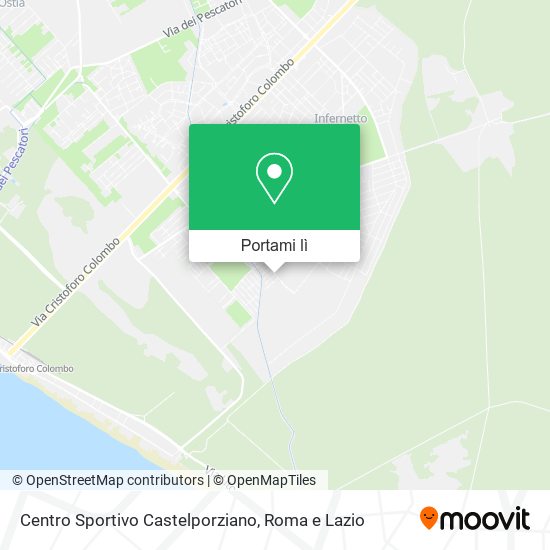 Mappa Centro Sportivo Castelporziano